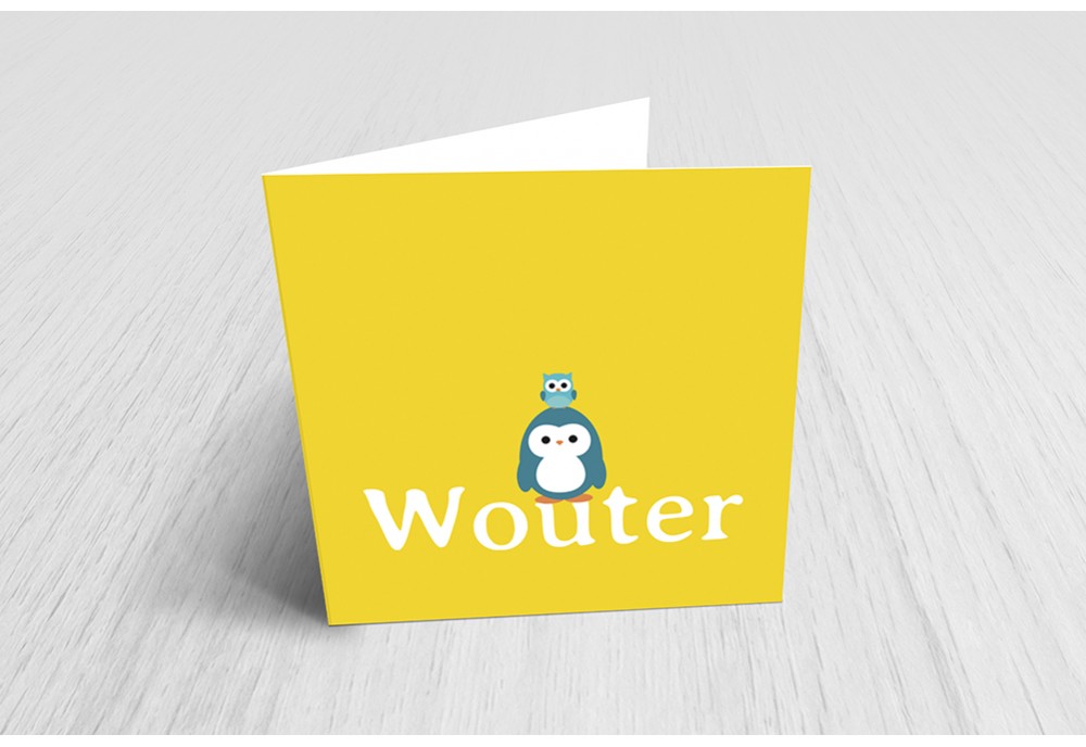 Pinguin met uiltje Pinguin met uiltje